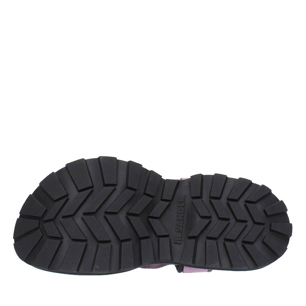 JIL SANDER Sandali Flat In Tessuto E Pelle