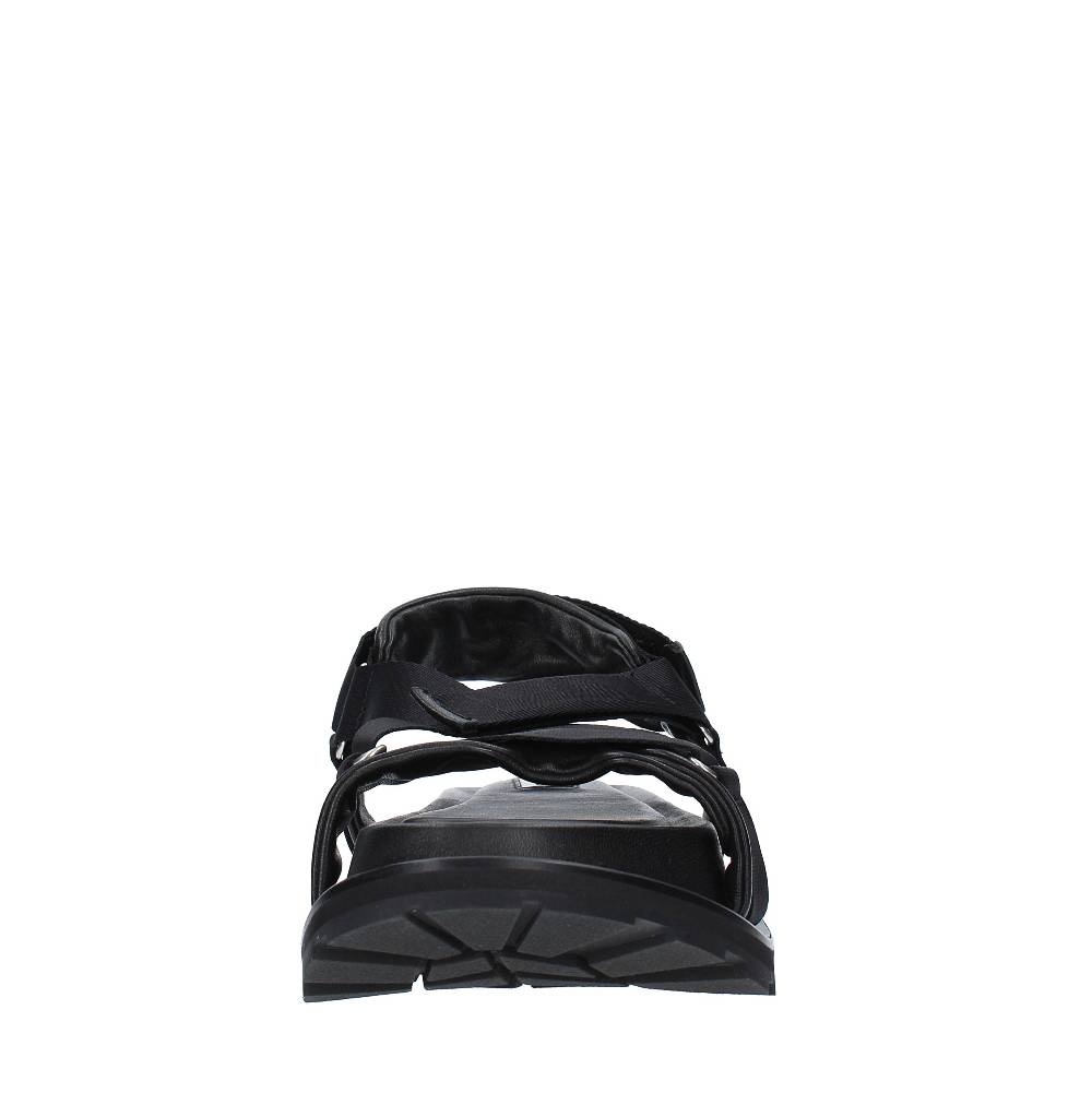 JIL SANDER Sandali Flat In Tessuto E Pelle