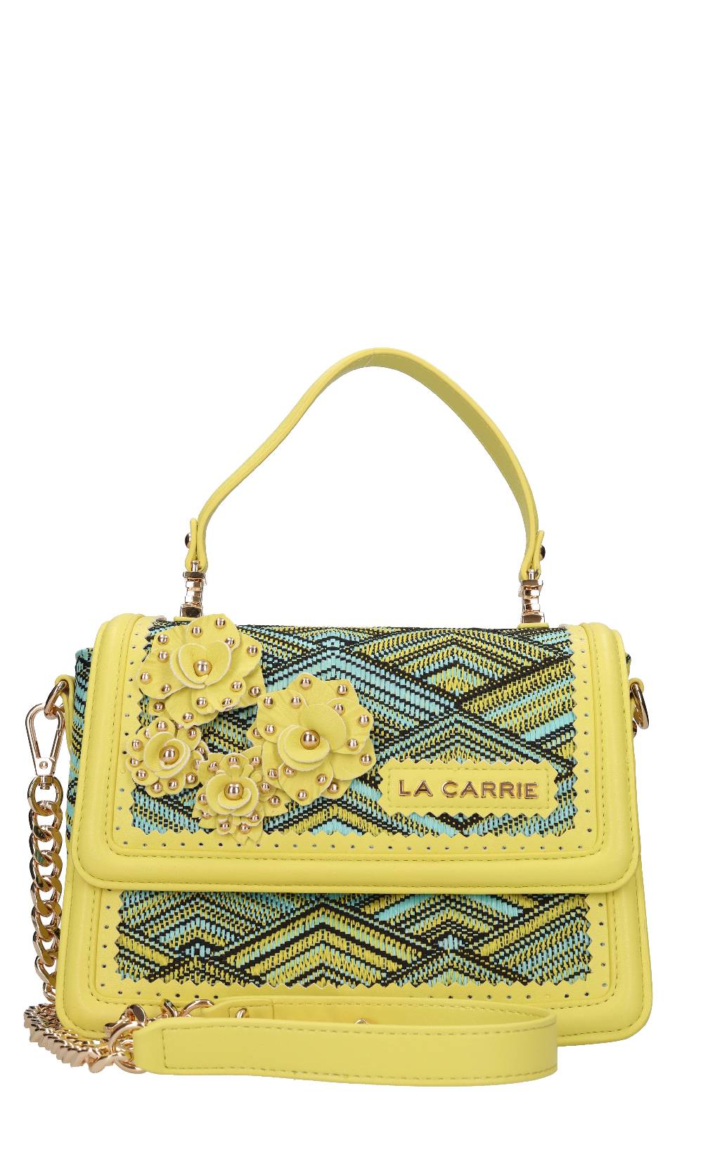 LA CARRIE Borsa in ecopelle e rafia