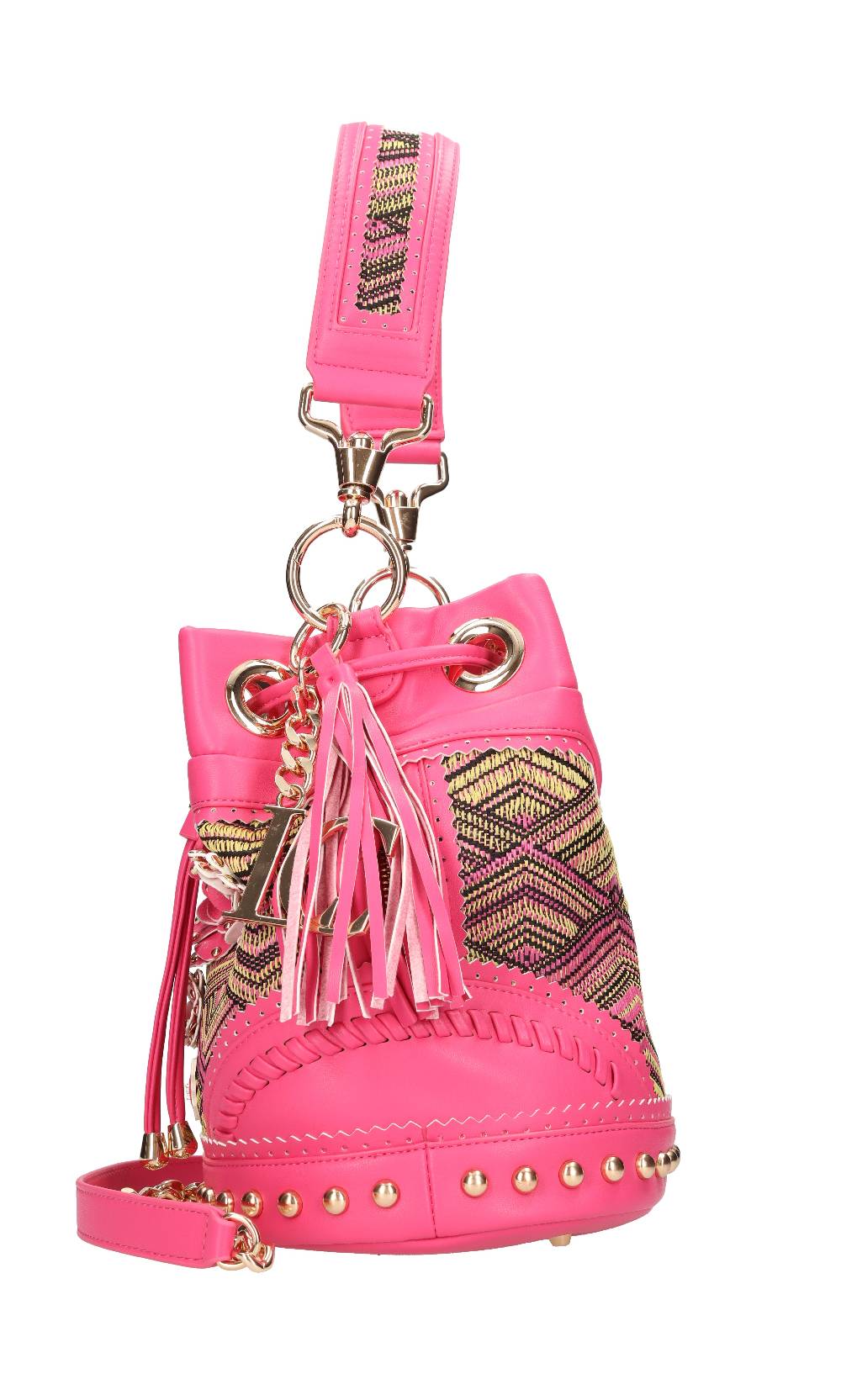 LA CARRIE Borsa In Rafia Ed Ecopelle