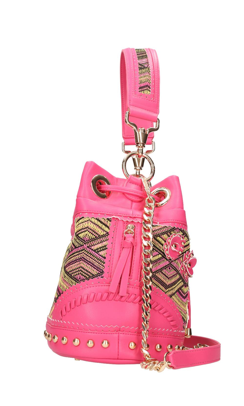 LA CARRIE Borsa In Rafia Ed Ecopelle