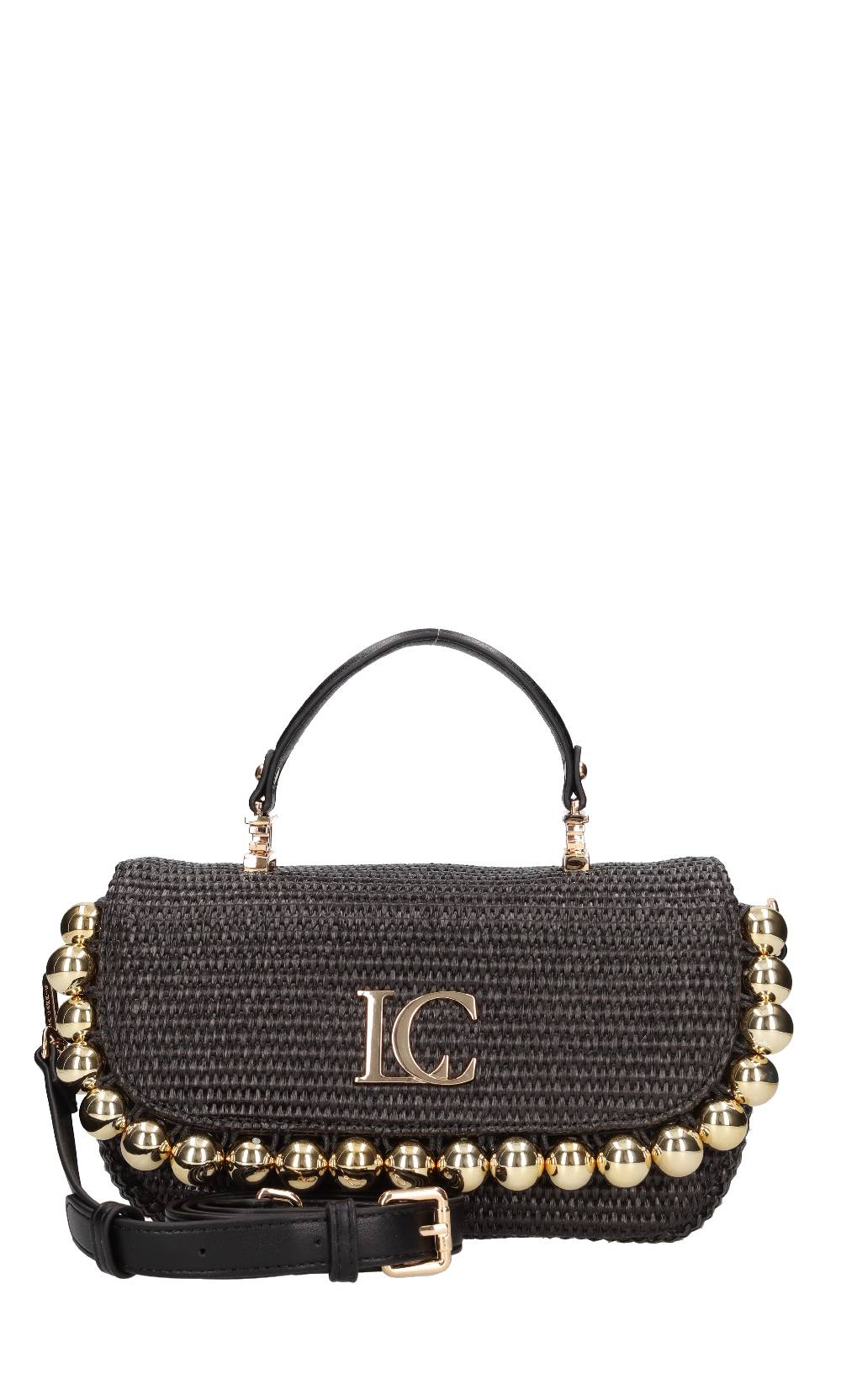 LA CARRIE Borsa in rafia ed ecopelle