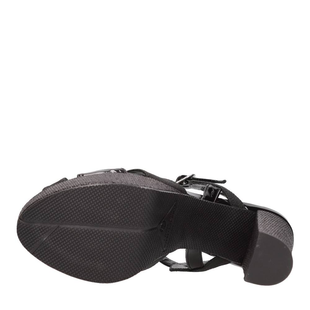 LORENZO MARI Sandali In Vernice E Tessuto