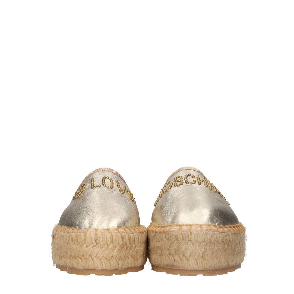 LOVE MOSCHINO Espadrillas In Pelle E Rafia