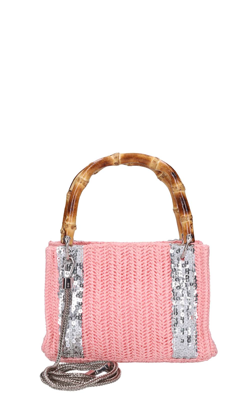 MIA BAG Borsa in rafia e paillettes