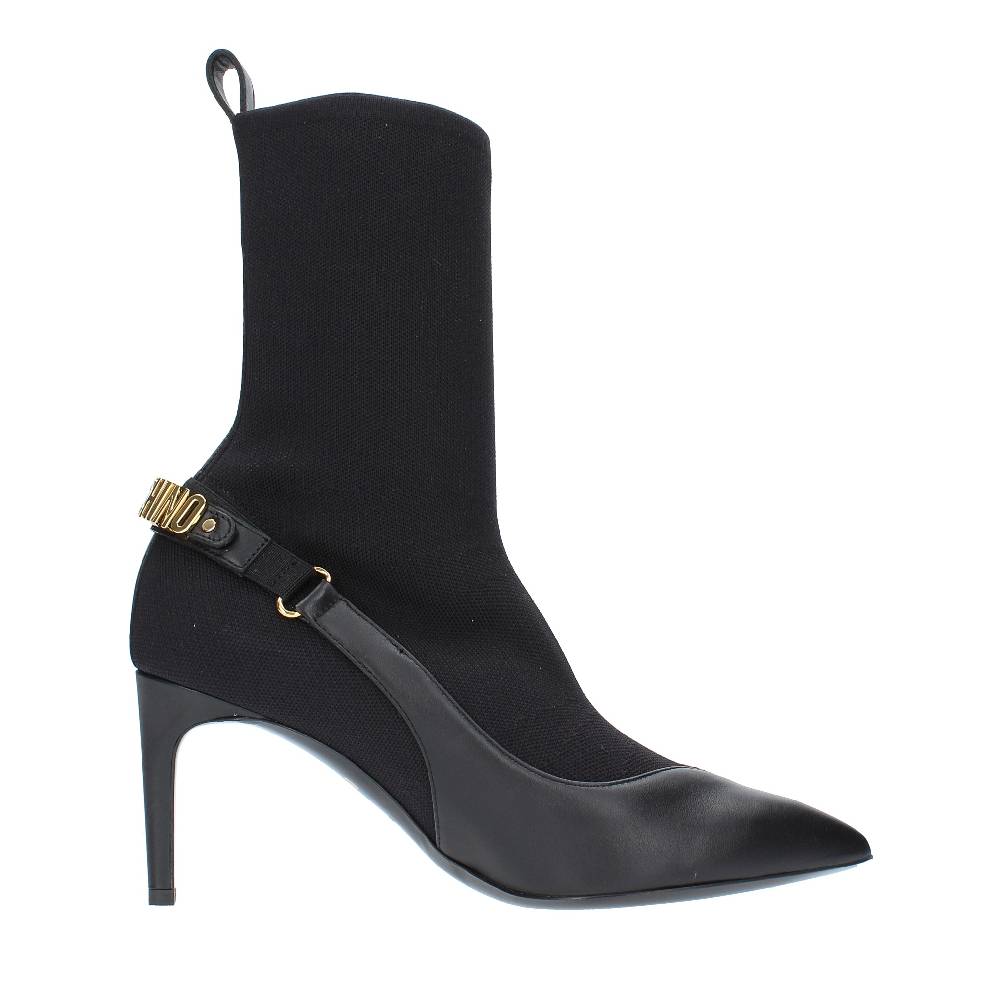 MOSCHINO COUTURE Tronchetti In Tessuto E Pelle