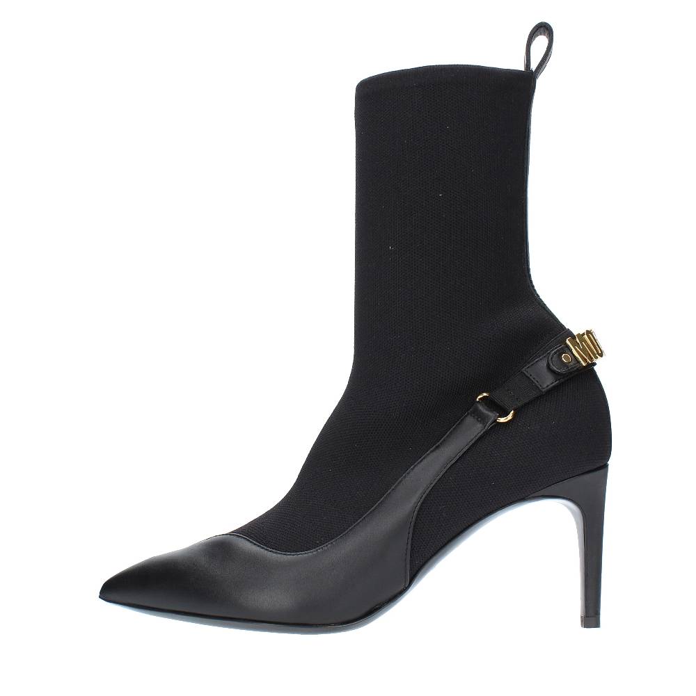 MOSCHINO COUTURE Tronchetti in tessuto e pelle