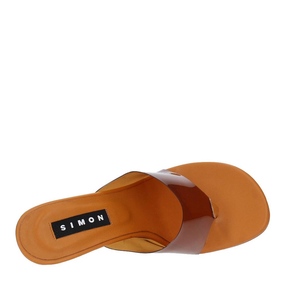 SIMON MILLER Mules Infradito Con Zeppa In Pvc E Ecopelle