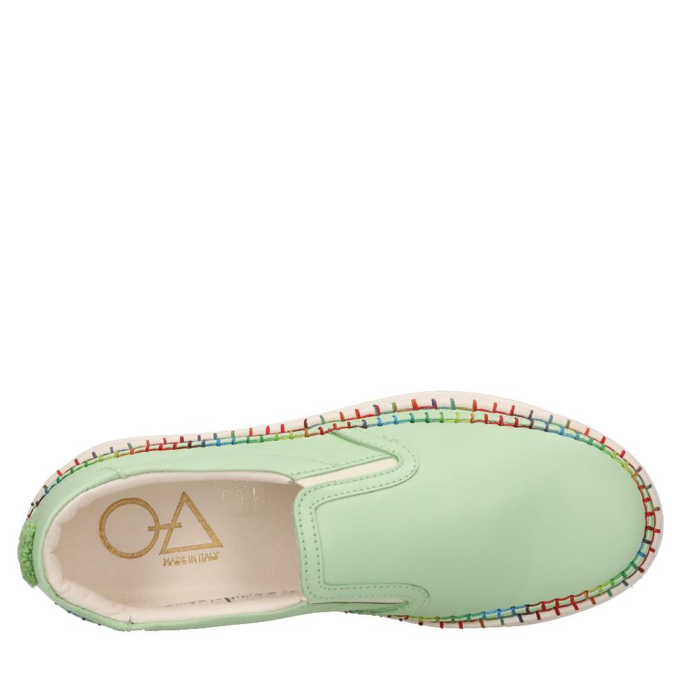 OA NON-FASHION Slip On In Pelle E Camoscio