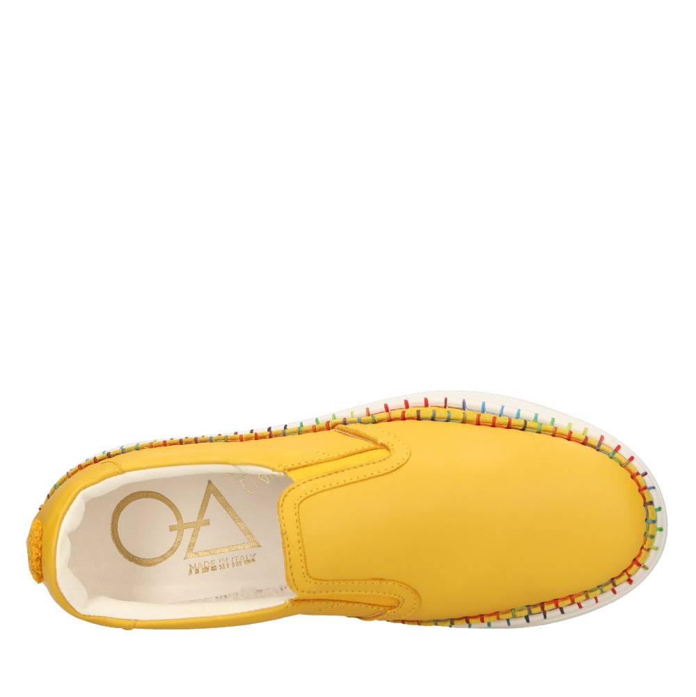 OA NON-FASHION Slip On In Pelle E Camoscio