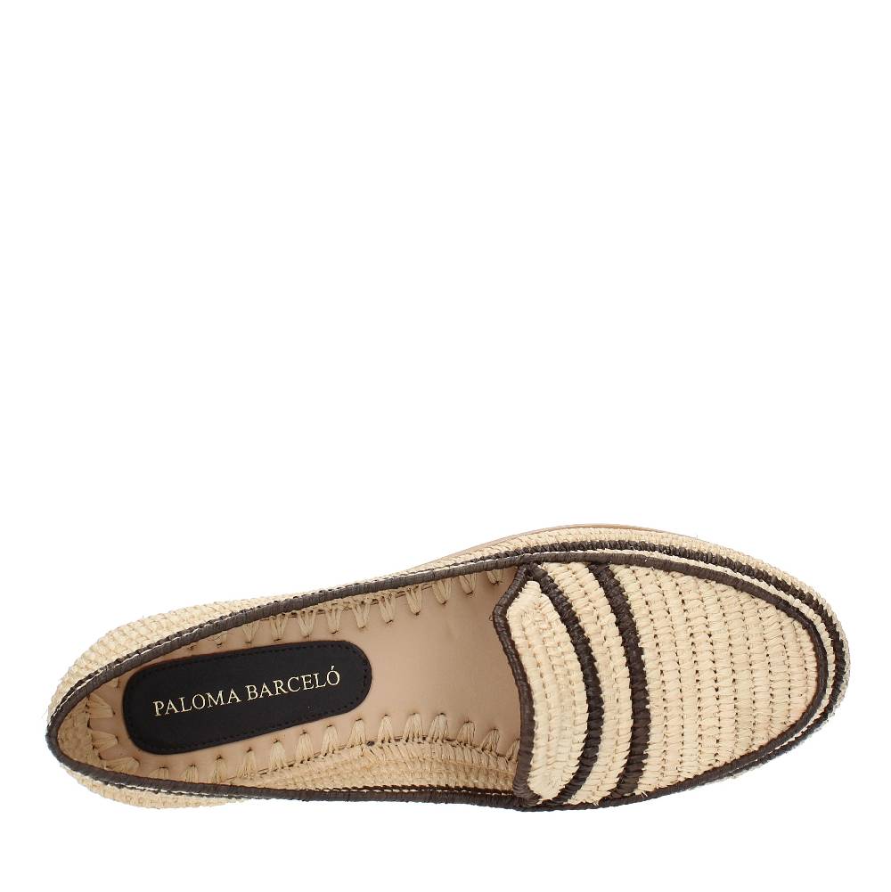 PALOMA BARCELO Mocassini Modello PAUL In Rafia