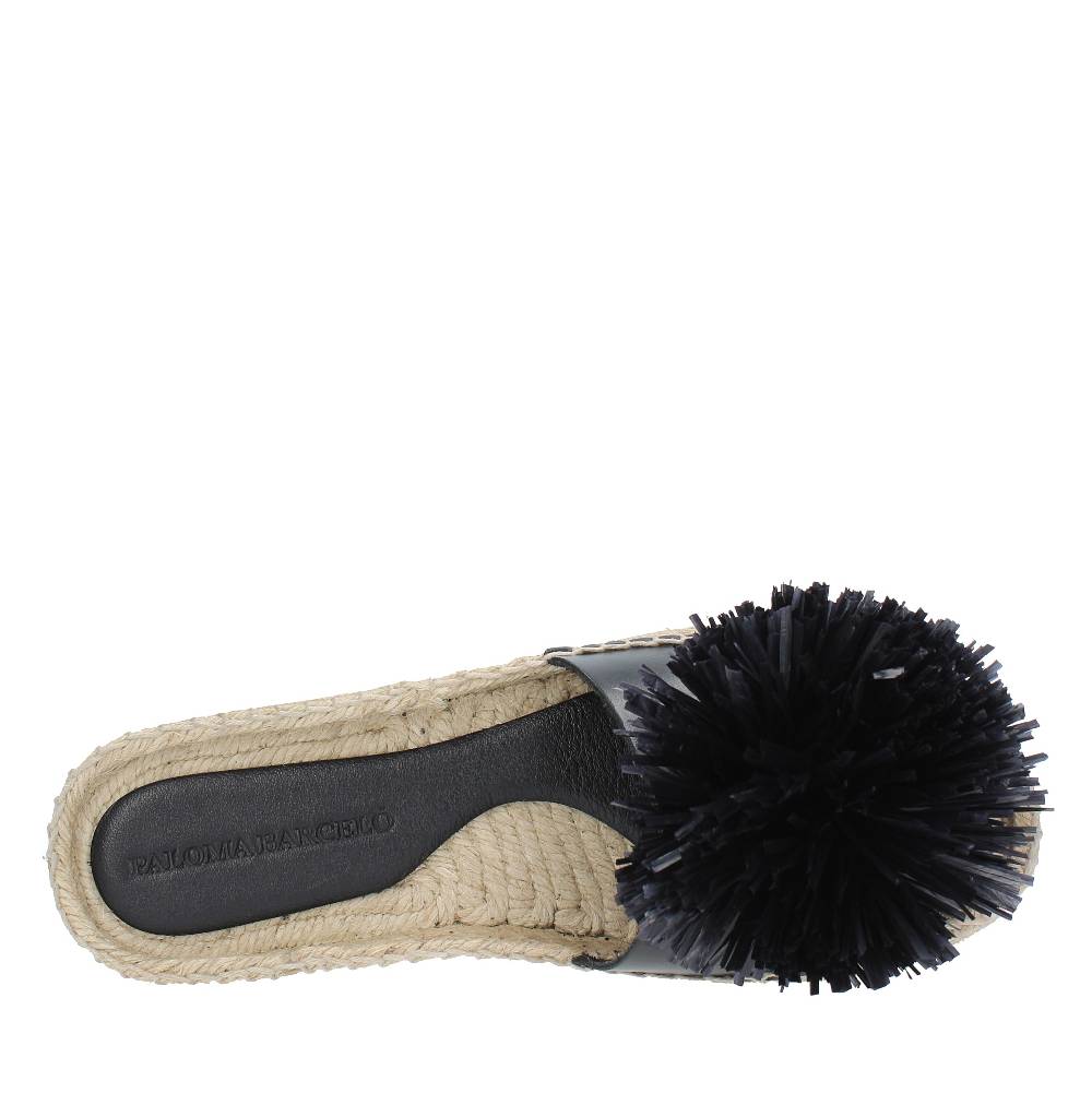 PALOMA BARCELO Mules Modello FUJI In Pelle E Rafia