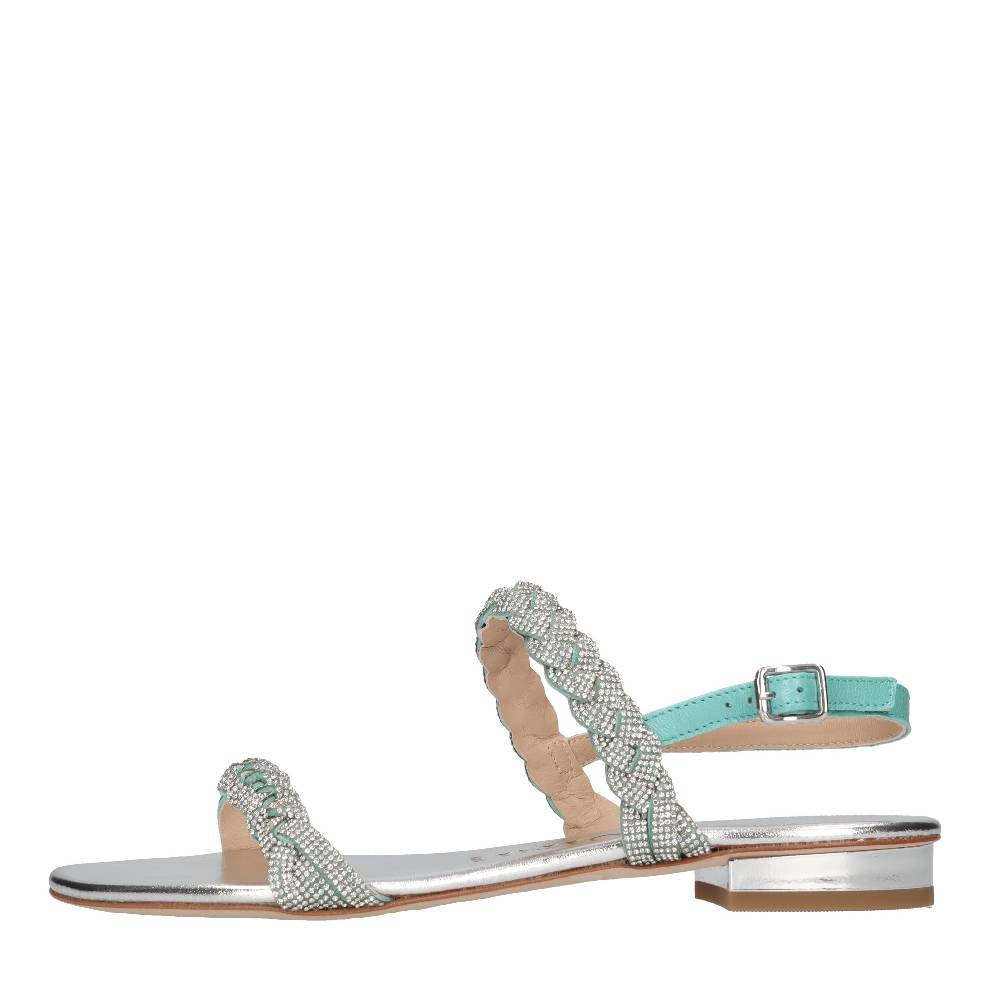 PASQUINI Sandali in pelle e strass