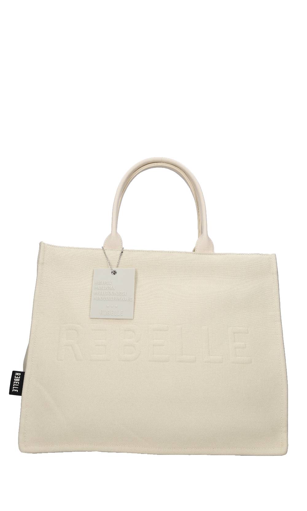 REBELLE Borsa in pelle e tessuto