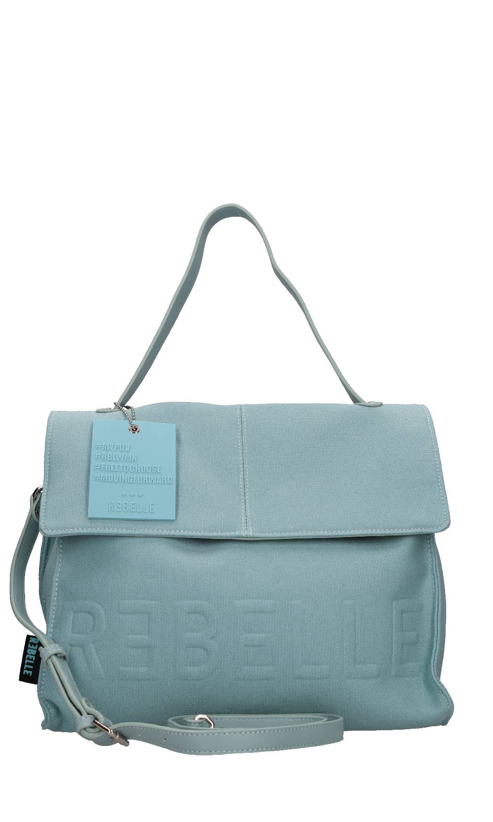 REBELLE Borsa in pelle e tessuto