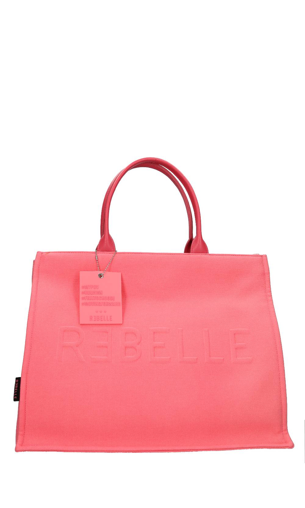 REBELLE Borsa in pelle e tessuto