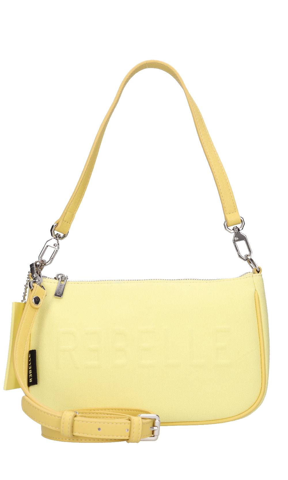 REBELLE Borsa in pelle e tessuto