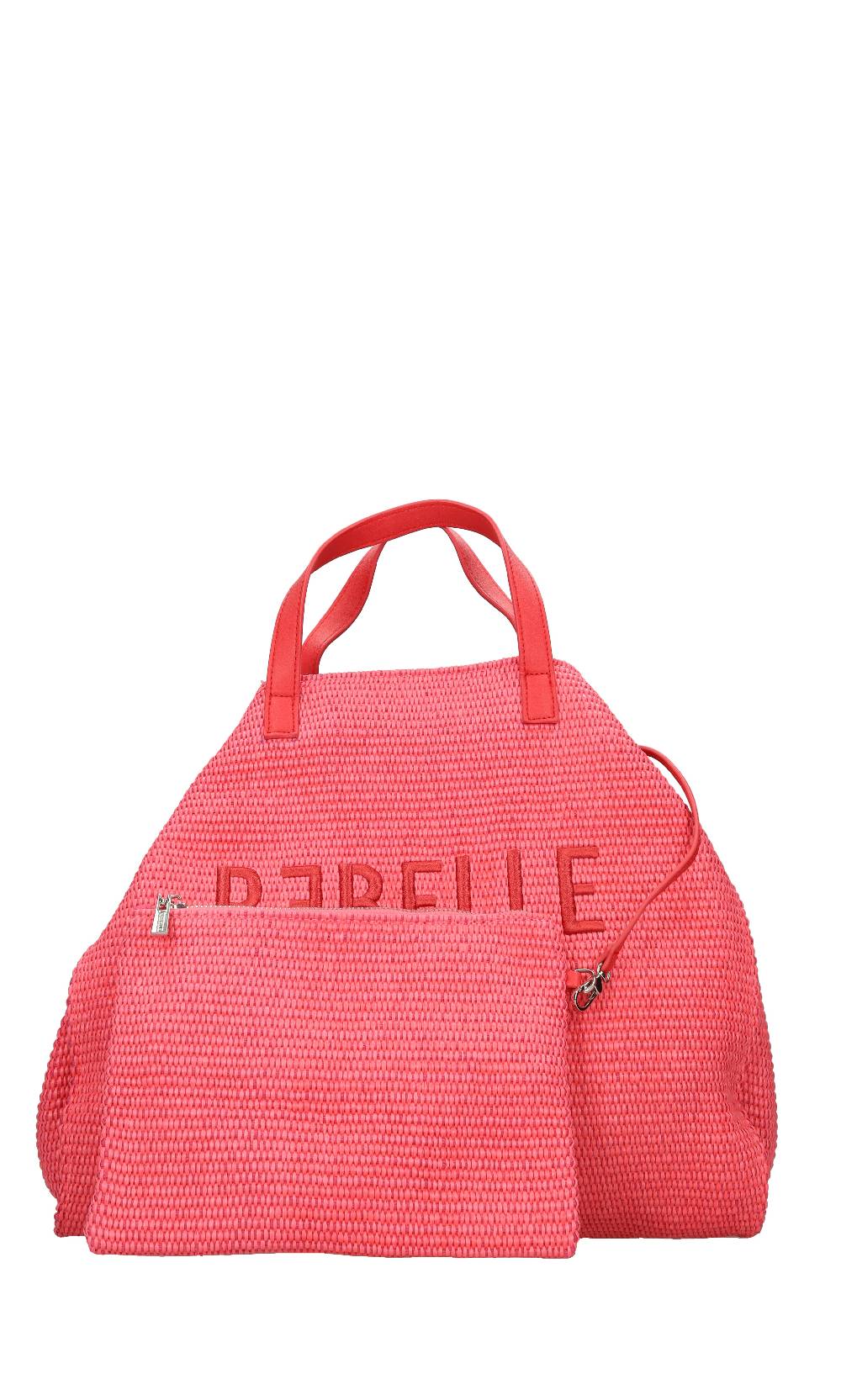 REBELLE Borsa In Rafia E Pelle