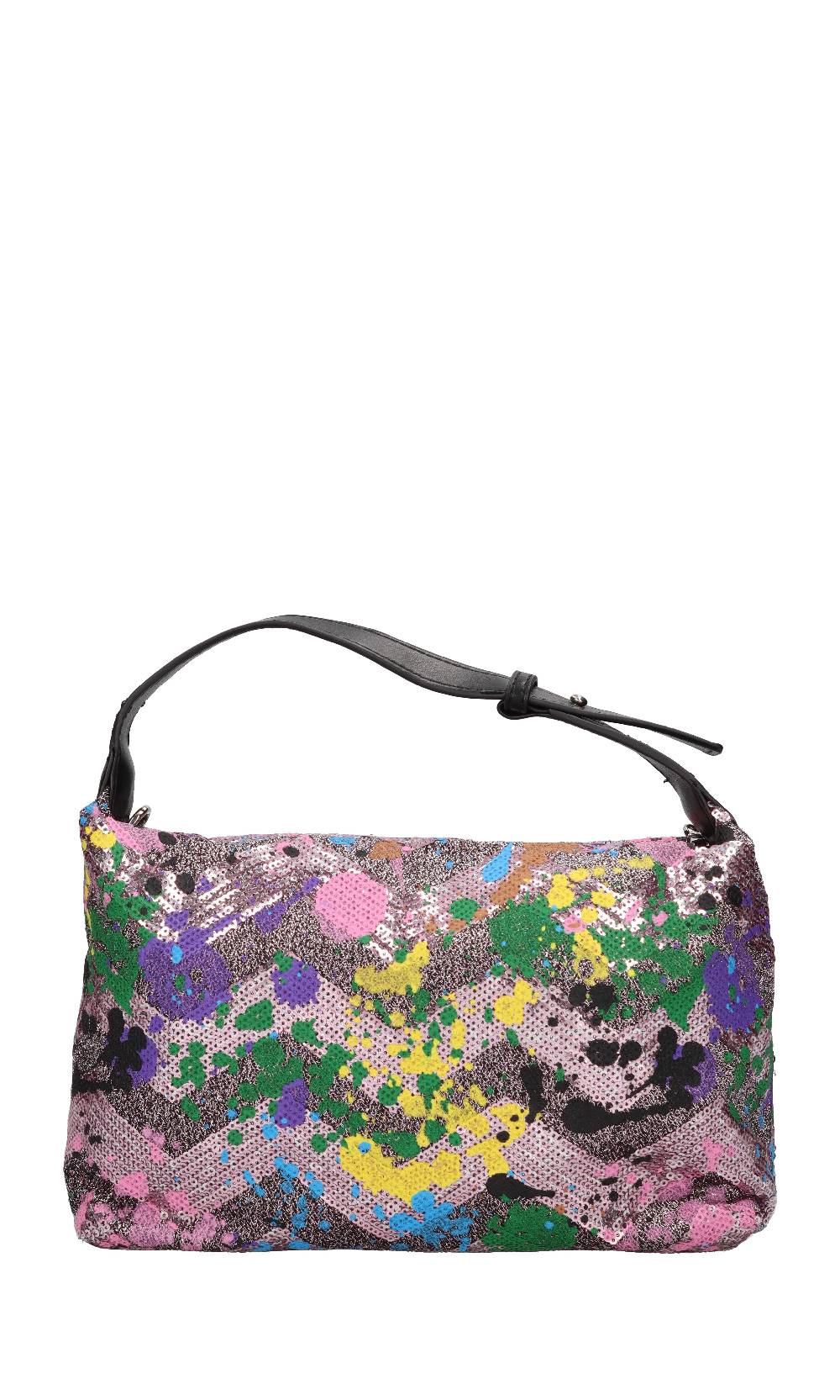 REBELLE Borsa In Tessuto E Paillettes