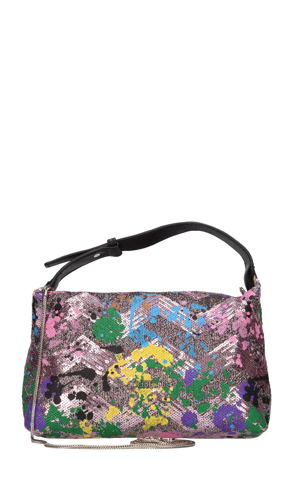REBELLE Borsa in tessuto e paillettes