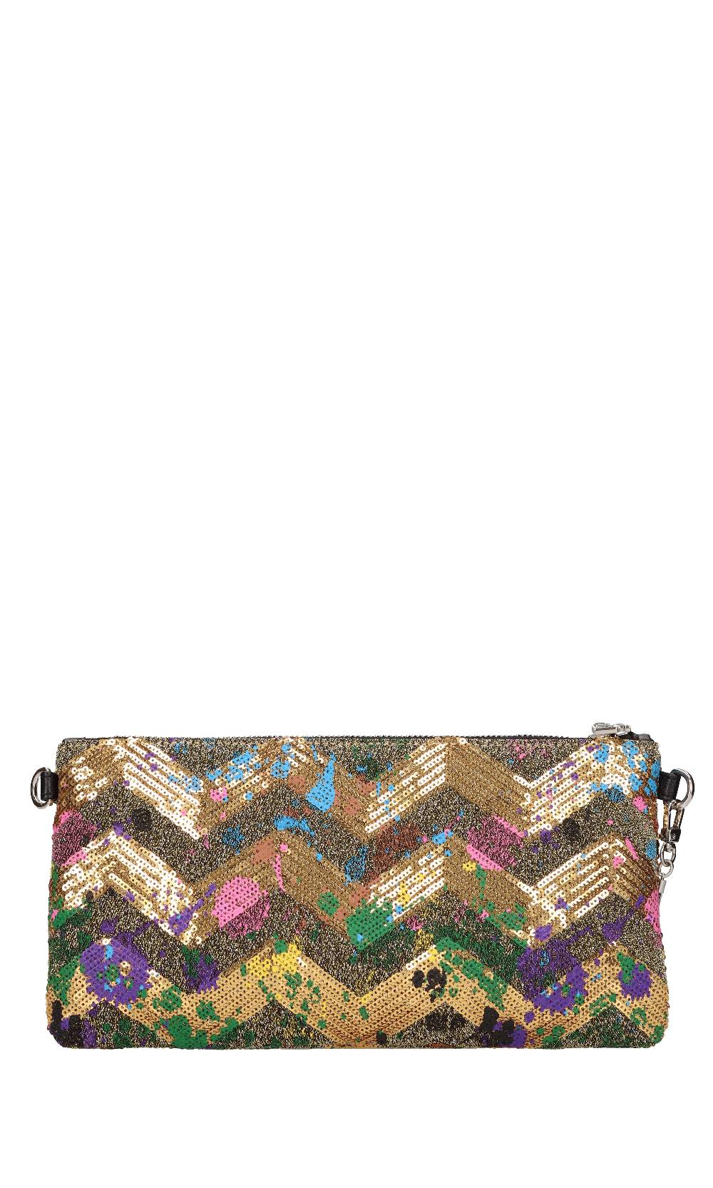 REBELLE Borsa In Tessuto E Paillettes