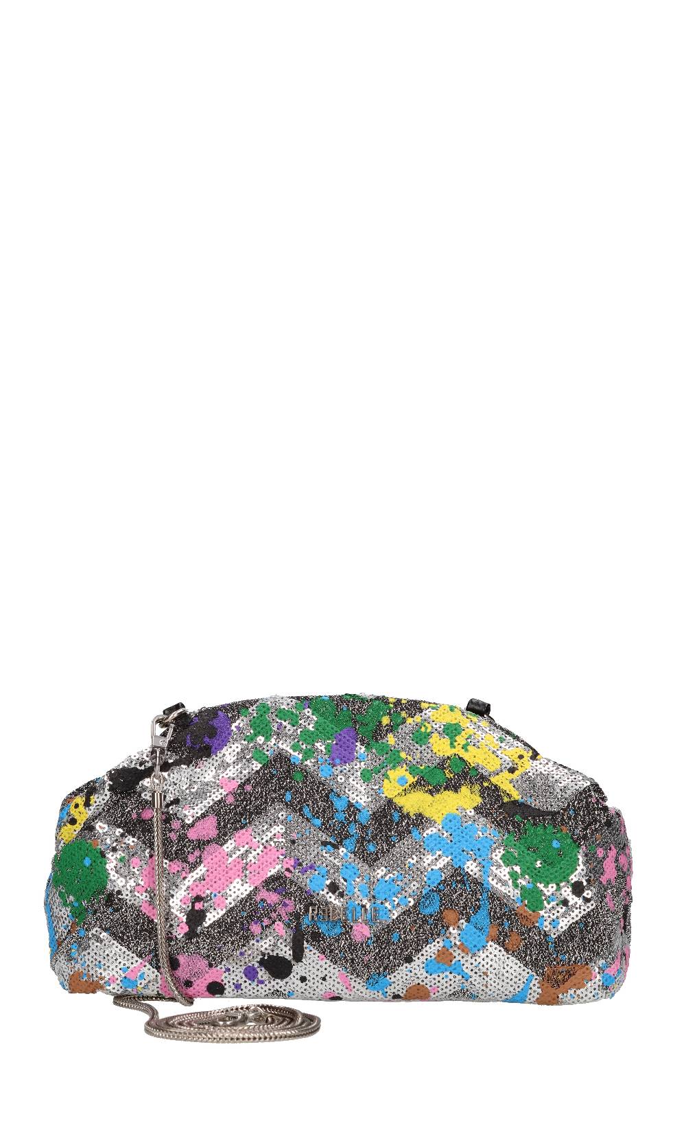 REBELLE Borsa in tessuto e paillettes