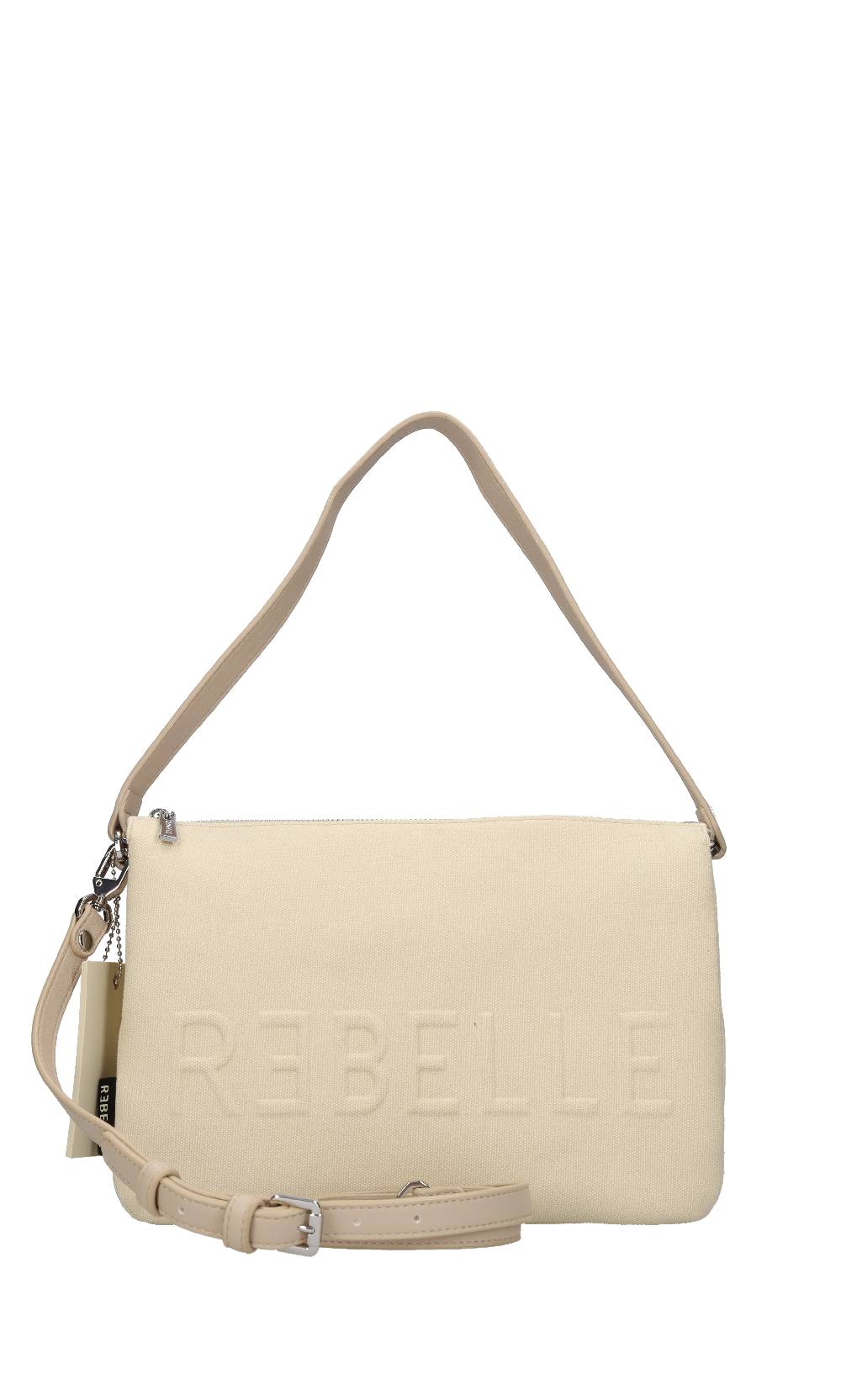REBELLE Borsa in tessuto e pelle