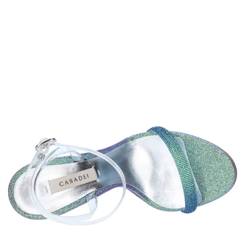 CASADEI Sandali Blade Hollywood PVC In Pelle E Micro Strass