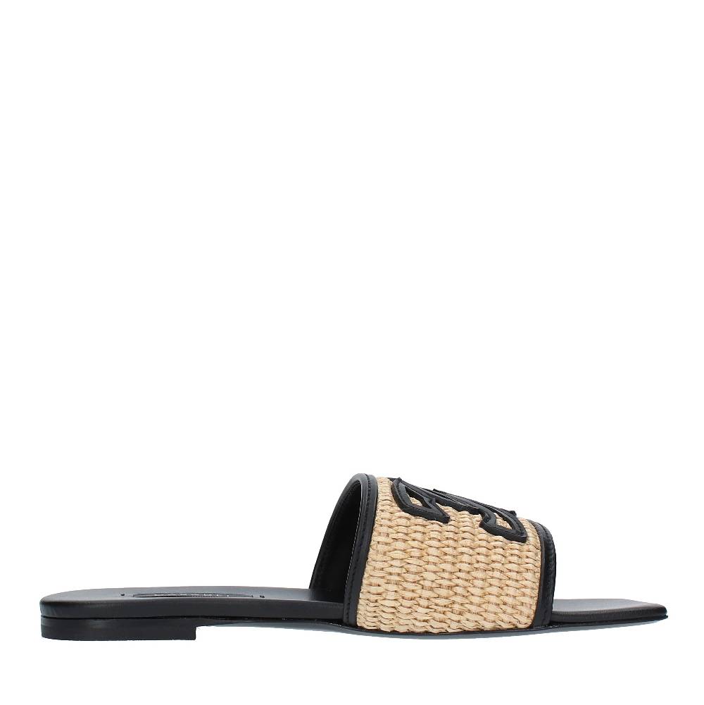 CASADEI Sandali Flat CASADEI Modello PORTOFINO In Pelle E Raffia