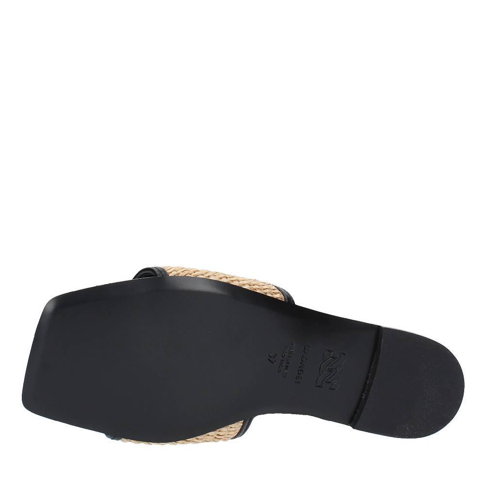 CASADEI Sandali Flat CASADEI Modello PORTOFINO In Pelle E Raffia