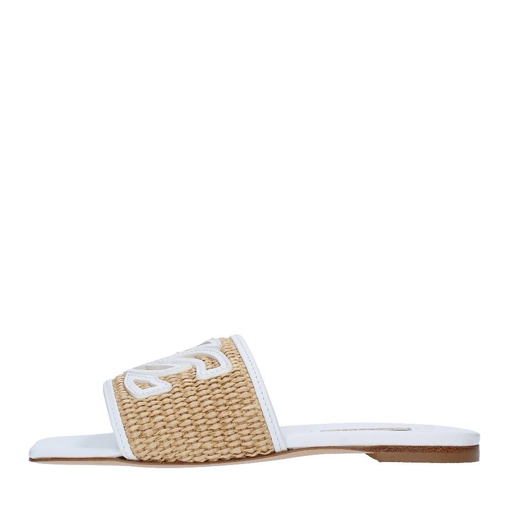 CASADEI Sandali Flat CASADEI modello PORTOFINO in pelle e raffia