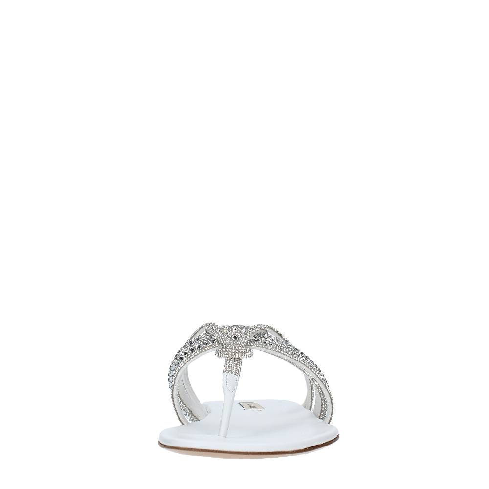 CASADEI Sandali Flat Infradito CASADEI Modello STRATOSPHERE Tessuto Strass E Pelle