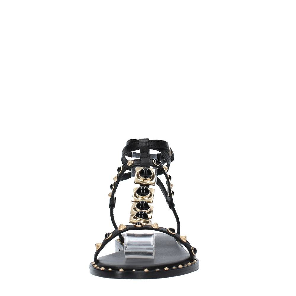 ASH Sandali Flat Modello PARTY01 In Pelle E Borchie