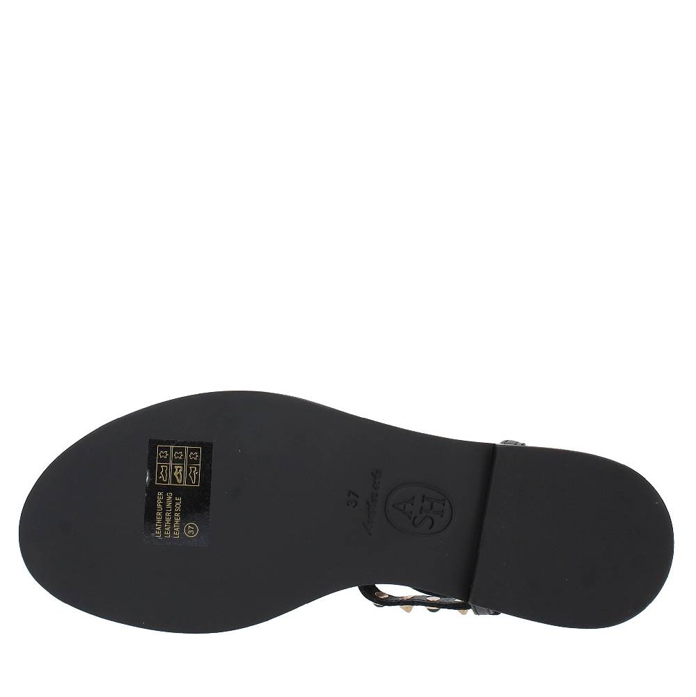 ASH Sandali Flat Modello PARTY01 In Pelle E Borchie