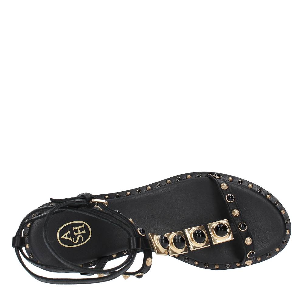 ASH Sandali Flat Modello PARTY01 In Pelle E Borchie