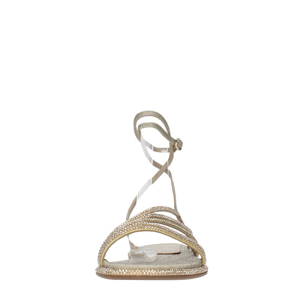 LE SILLA Sandali Flat Modello SCARLET In Tessuto E Microstrass