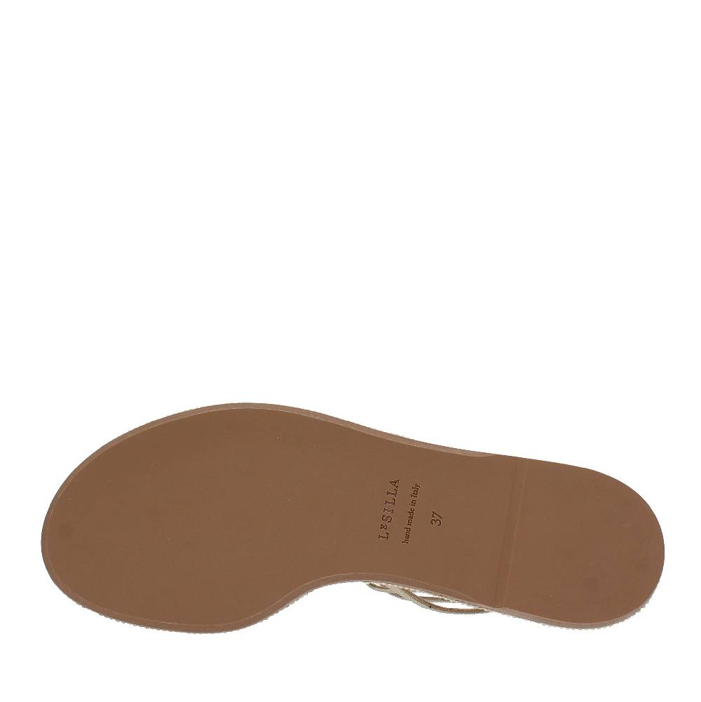 LE SILLA Sandali Flat Modello SCARLET In Tessuto E Microstrass