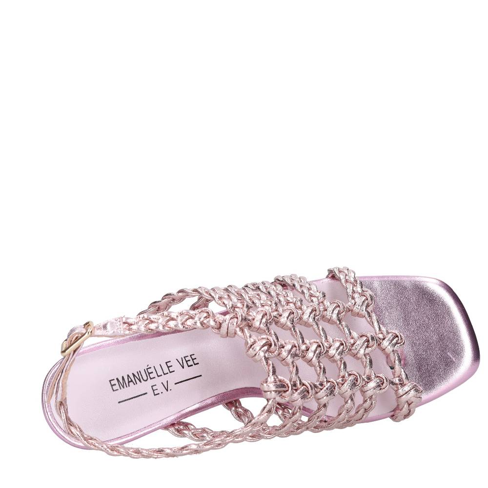 EMANUELLE VEE Sandali Infradito In Pelle Ed Ecopelle