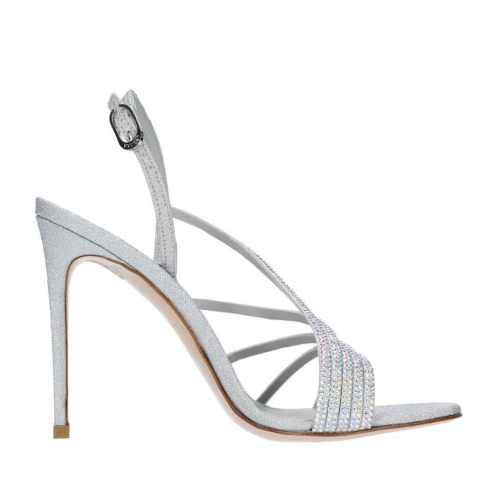 LE SILLA Sandali Modello SCARLET In Tessuto Glitterato E Cristalli