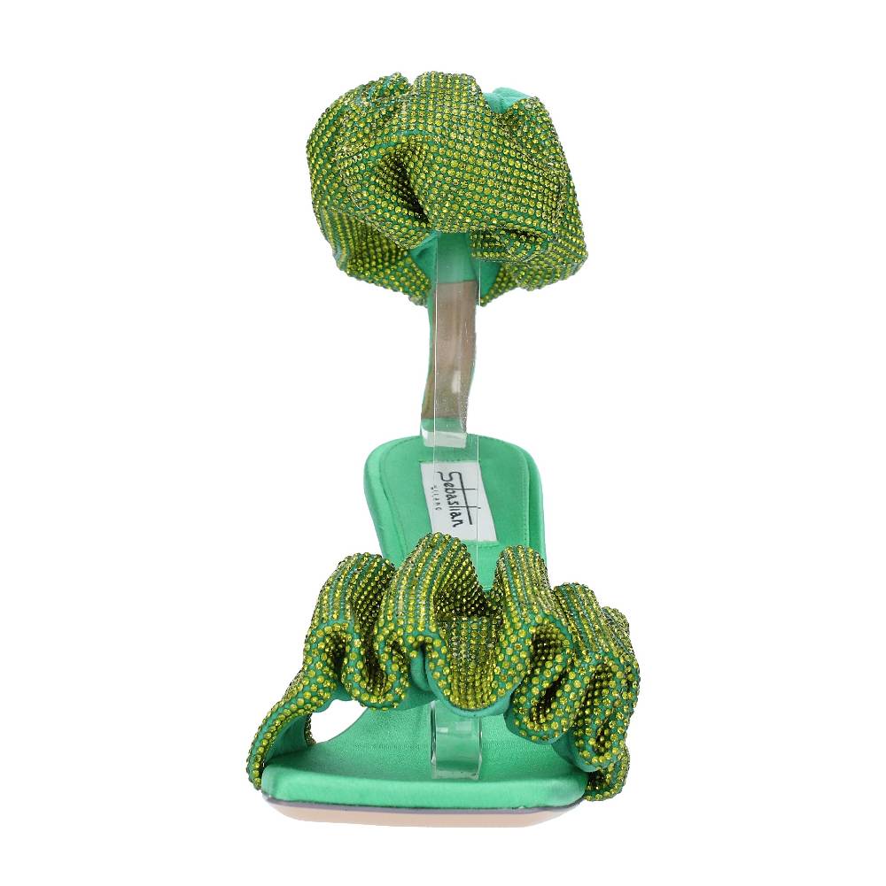 SEBASTIAN Sandali In Raso E Strass