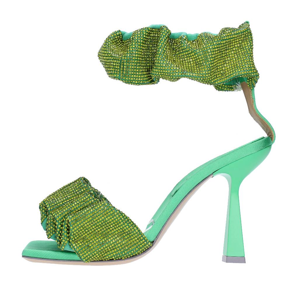 SEBASTIAN Sandali in raso e strass