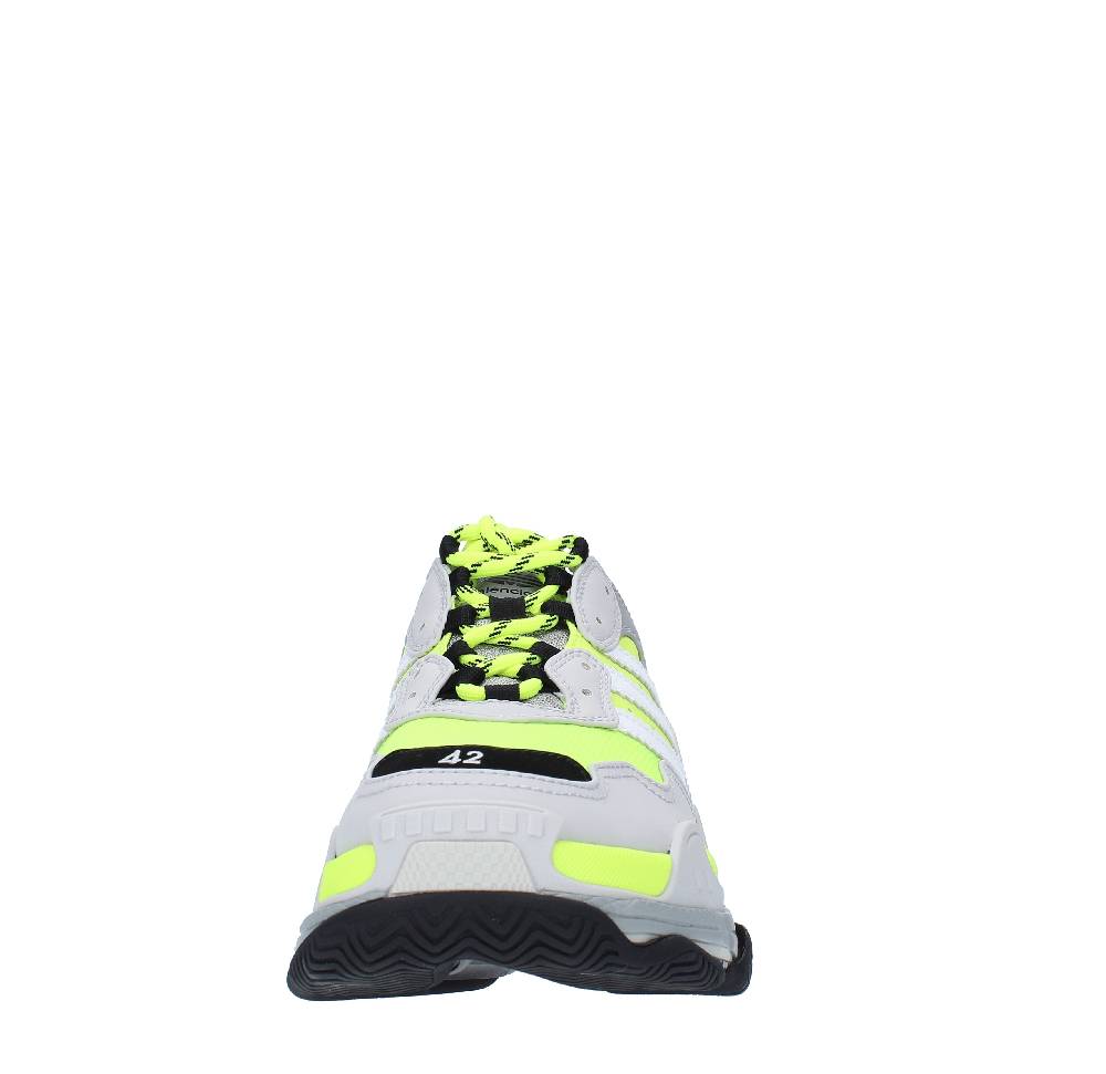 BALENCIAGA X ADIDAS Sneakers BALENCIAGA X ADIDAS TRIPLE S In Doppia Schiuma E Mesh Giallo Neon, Nero E Grigio