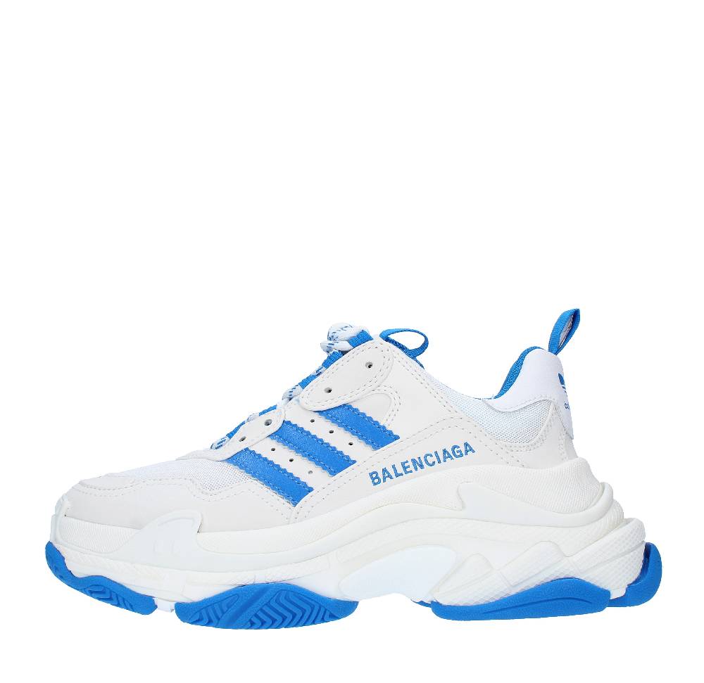 BALENCIAGA X ADIDAS Sneakers BALENCIAGA X ADIDAS TRIPLE S in doppia schiuma e mesh bianco e azzurro