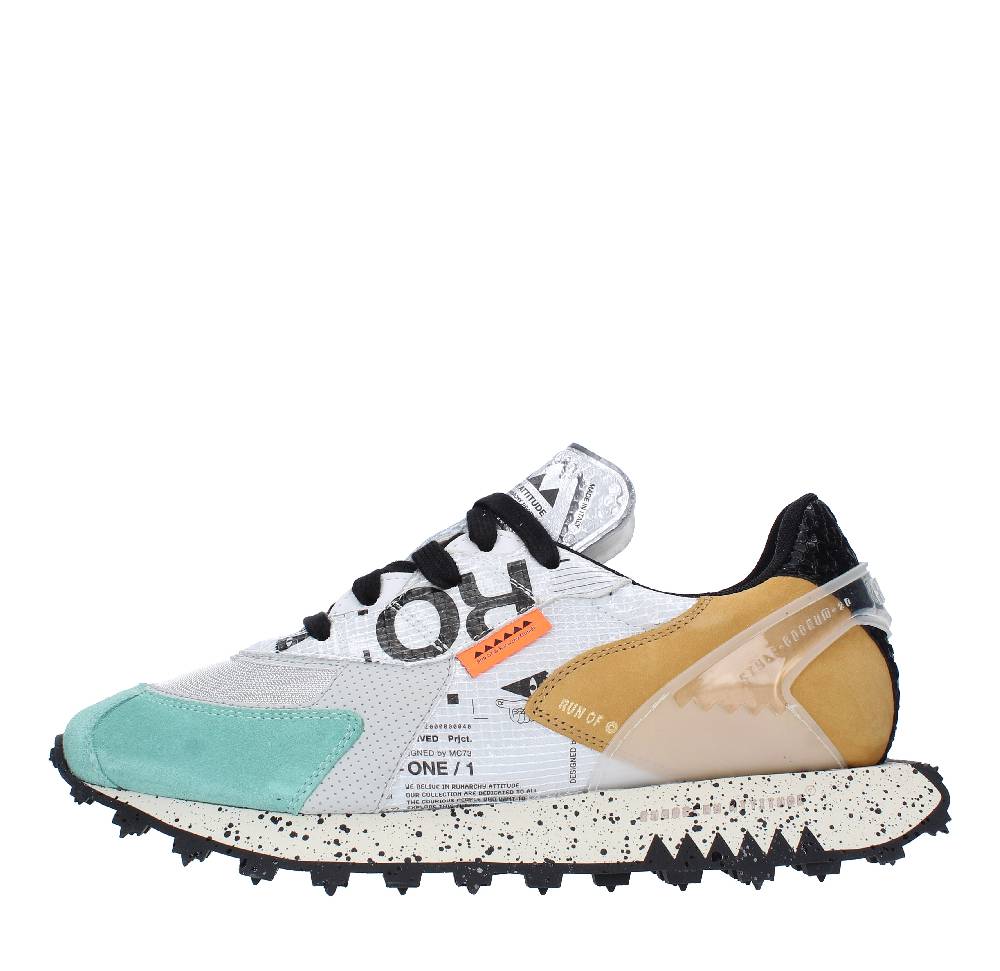 RUN OF Sneakers modello 40038 RUN OF in pelle camoscio e tessuto