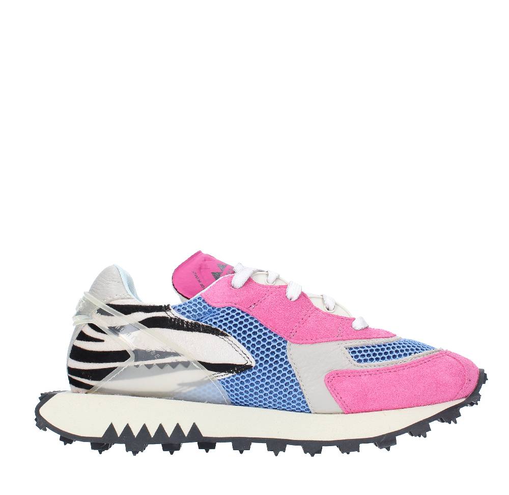 RUN OF Sneakers Modello PUNK ZEBRA RUN OF In Camoscio Pelle E Tessuto