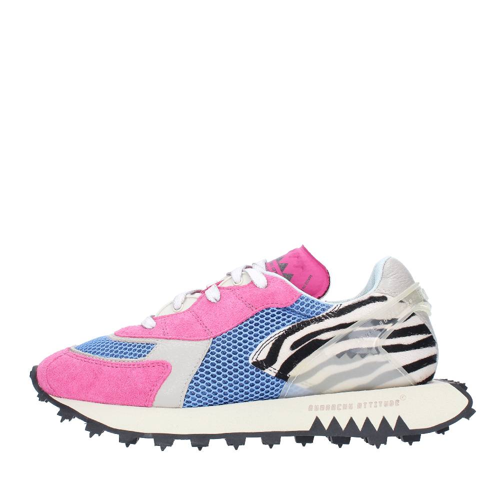 RUN OF Sneakers modello PUNK ZEBRA RUN OF in camoscio pelle e tessuto
