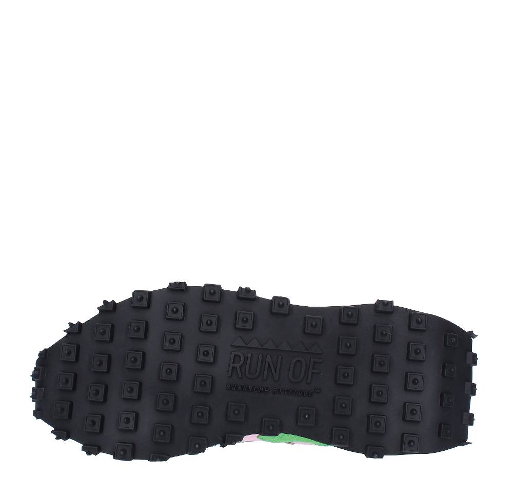 RUN OF Sneakers Modello RO-1 HAMBURG RUN OF In Pelle Camoscio E Tessuto