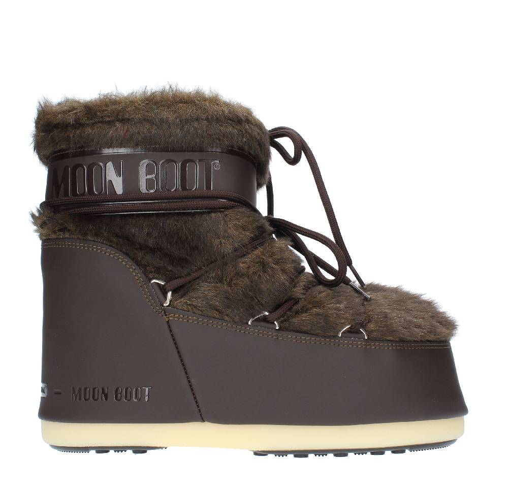 MOON BOOT Stivaletti Da Neve Modello ICON LOW FAUX FUR MOON BOOT In Gomma Ed Ecopelliccia