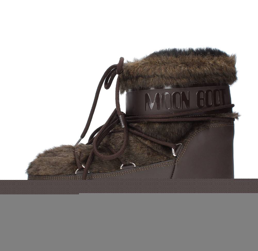 MOON BOOT Stivaletti da neve modello ICON LOW FAUX FUR MOON BOOT in gomma ed ecopelliccia