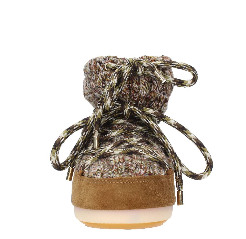 MOON BOOT Stivaletti Da Neve Modello LOW WOOL MOON BOOT In Camoscio E Tessuto